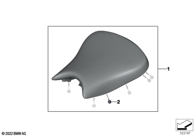 52535B6F1D2 - Ergonomics &amp; Comfort: Driver Seat Sport, Low for BMW-Motorrad Image