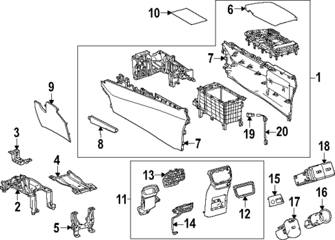 Center Console for 2025 Lexus NX250 #0