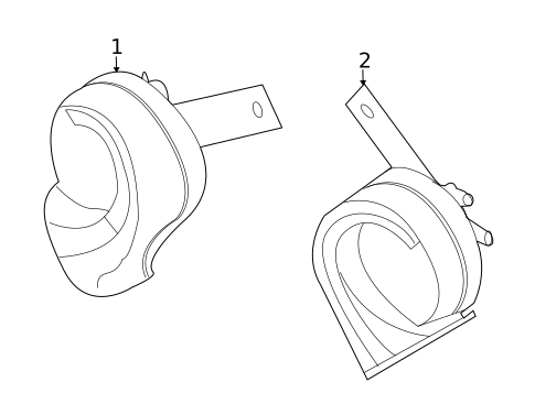 Horn for 2014 INFINITI QX50 #0