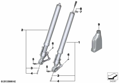 Telescopic Forks, Telelever for 2014 BMW-Motorrad HP4 #4