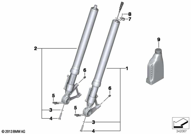 31427720040 - Front Axle, Front Suspension: Gasket Ring -  for BMW-Motorrad Image