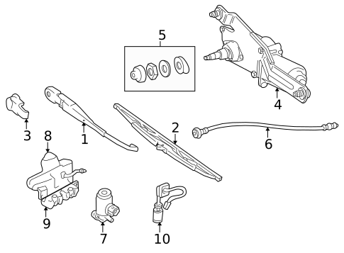 Wipers for 1996 Land Rover Range Rover #1