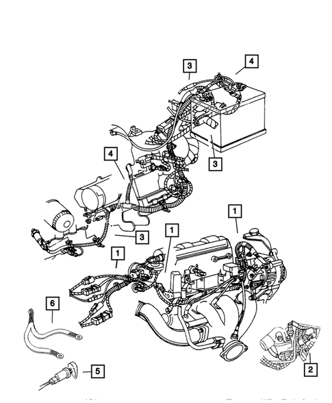 Wiring-Engine & Related Parts for 2001 Dodge Intrepid #0
