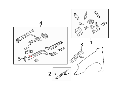 Structural Components & Rails for 2010 Dodge Avenger #0