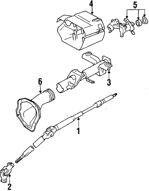 Steering Column & Wheel for 1987 Toyota Corolla #0