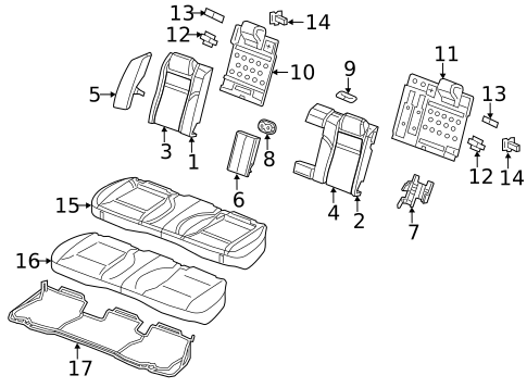 Rear Seat Components for 2012 Chrysler 300 #0