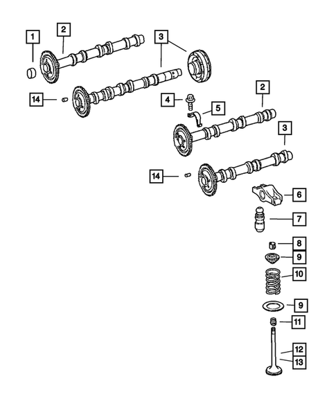 Camshaft and Valve for 2008 Jeep Grand Cherokee #0