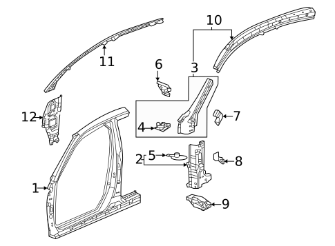 Hinge Pillar for 2025 Acura Integra #0
