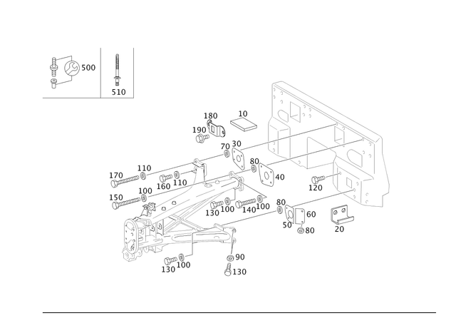 1996251616 - Cowl, Front Panel: Reinforcement for Mercedes-Benz Image image