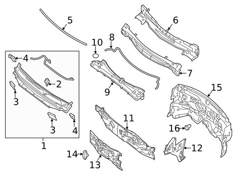 Cowl for 2018 INFINITI QX60 #0