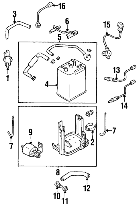 Emission Components for 2001 Kia Sportage #0