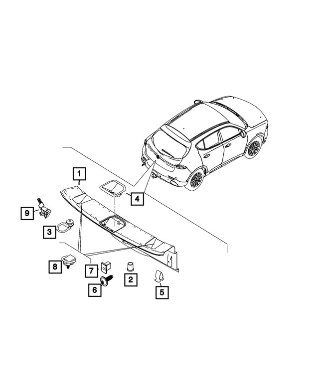 68302367AA - Interior Trim: Cargo Net Hook for Dodge: Hornet | Fiat: 500X Image