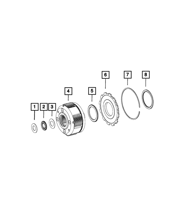 68253774AA - AS69RC; 6-Speed; Automatic Transmission: Needle Roller Thrust Bearing for Mopar Image