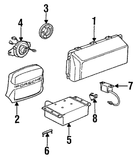 Air Bag Components for 1993 Porsche 968 #0