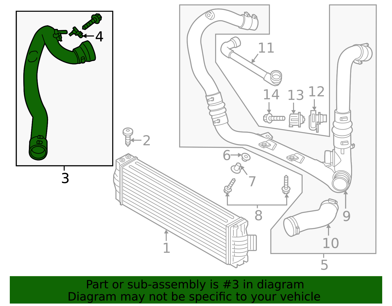 LK4Z-6F073-F - Inter-Cooler Pipe - 2020-2023 Ford | Eastgate Ford