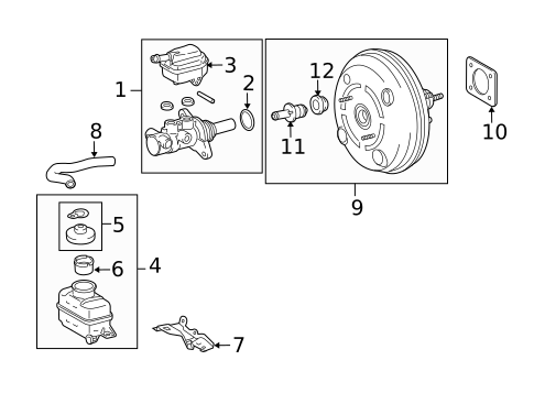 Master Cylinder - Components On Dash Panel for 2011 Lexus RX350 #0