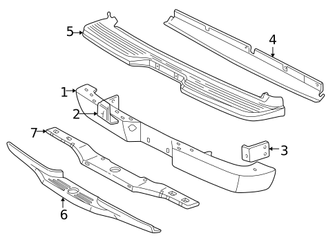 Bumper & Components - Rear for 1996 Ford Explorer #0