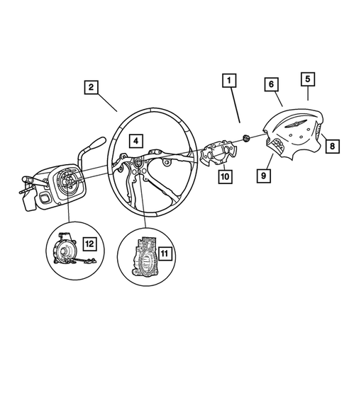 Steering Wheel for 2004 Dodge Caravan #0