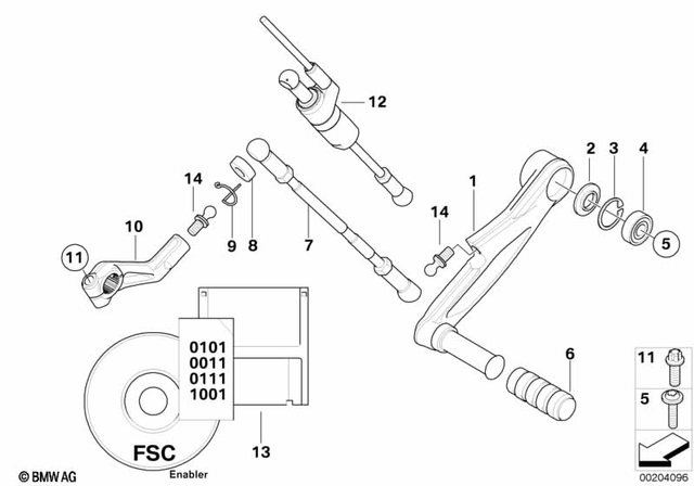 23417712039 - : Shift Lever for BMW-Motorrad Image