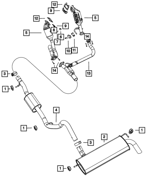Exhaust System for 2012 Jeep Wrangler #0