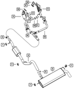 68085119AC - Exhaust: Exhaust Pipe And Converter, Right for Mopar Image