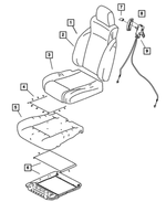 1CC691DVAA - Interior Trim: Front Seat Back, Left for Mopar Image