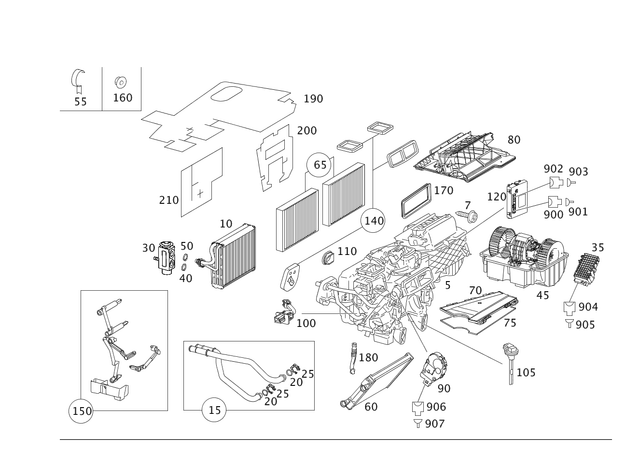 9911271 - HVAC: Heater Hose Clip for Mercedes-Benz: 250, 300S, S350, S400, S500, S550, S600, S63 AMG, Sprinter 2500, Sprinter 3500 Image image
