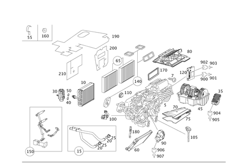 Heater Case with Blower for 2003 Mercedes-Benz S500 #0