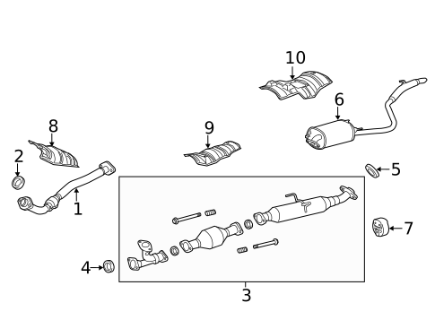 Exhaust Components for 2014 Toyota Sienna #0