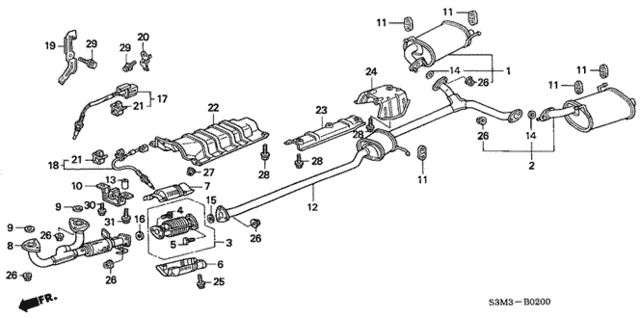 Exhaust Pipe for 2001 Acura CL #0