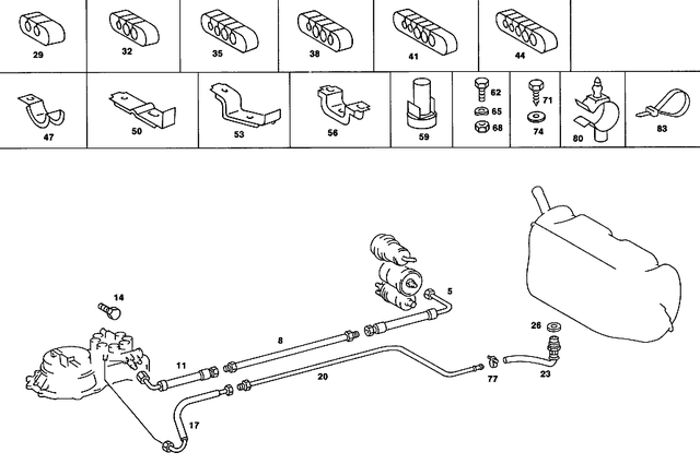 1264702675 - Fuel System: Fuel Hose for Mercedes-Benz: 380SE, 380SEL, 560SEL Image image