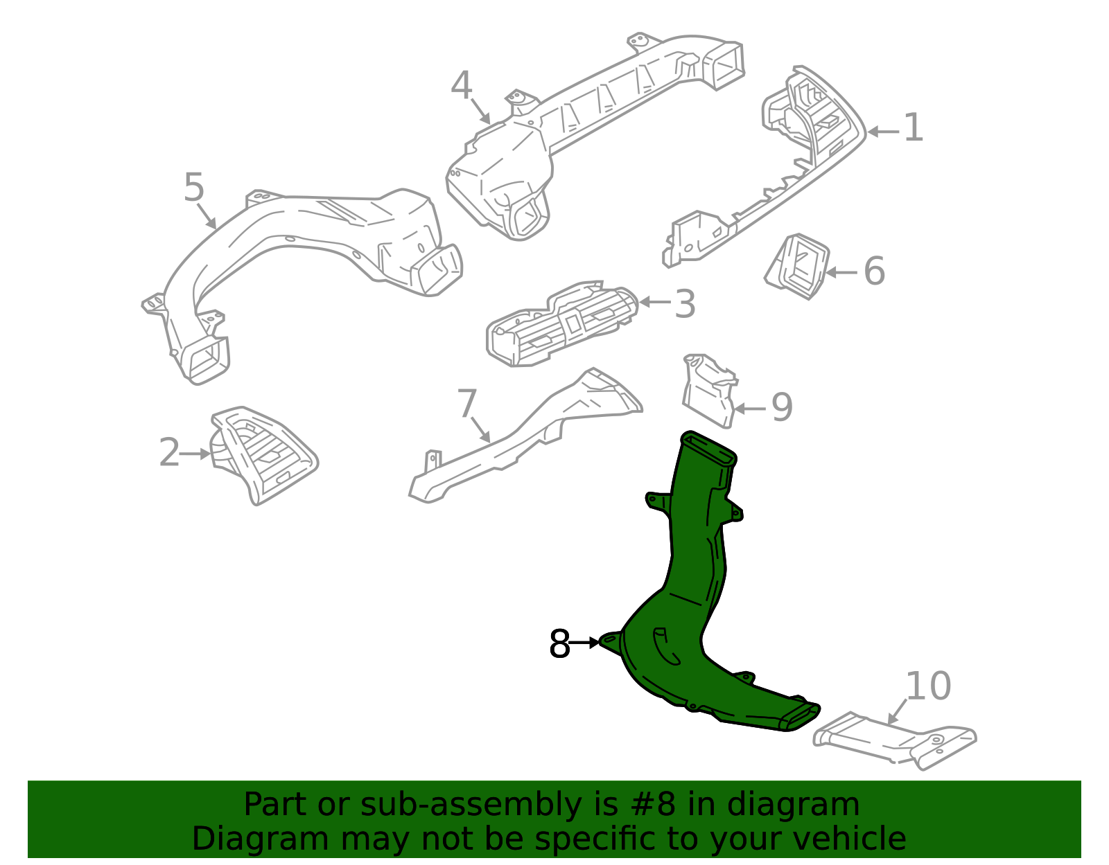 Air Duct - Dash Ventilation Restored 64-22-7-398-048 | AutoNation Parts