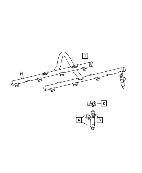 Fuel Rail and Injectors for 2010 Dodge Charger #0