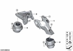 22116778331 - Engine and Transmission Suspension: Engine Supporting Bracket, Left for BMW Image