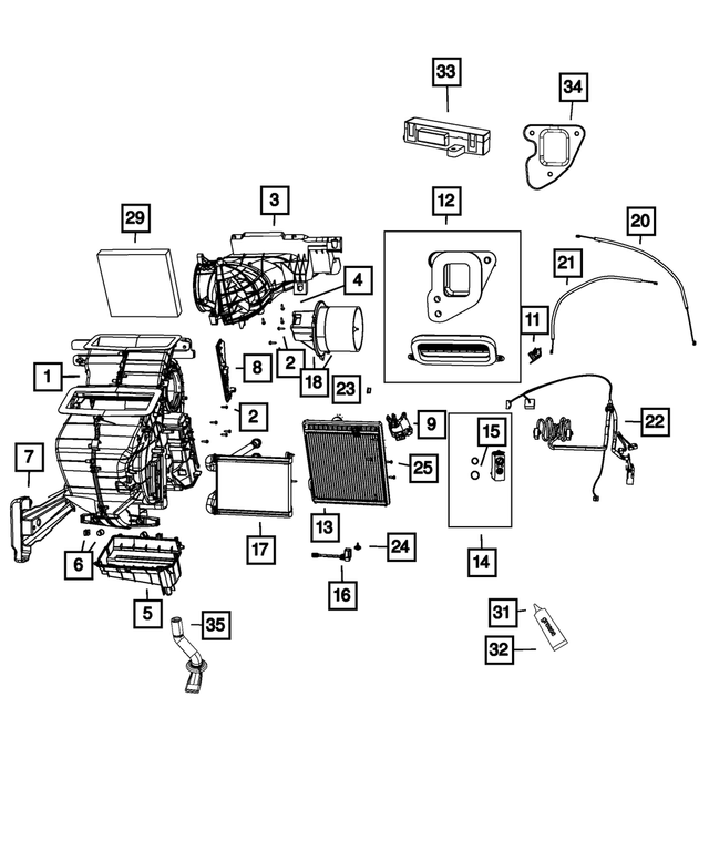 68093365AA - Air Conditioners and Heaters: A/c And Heater Lower Housing for Mopar Image