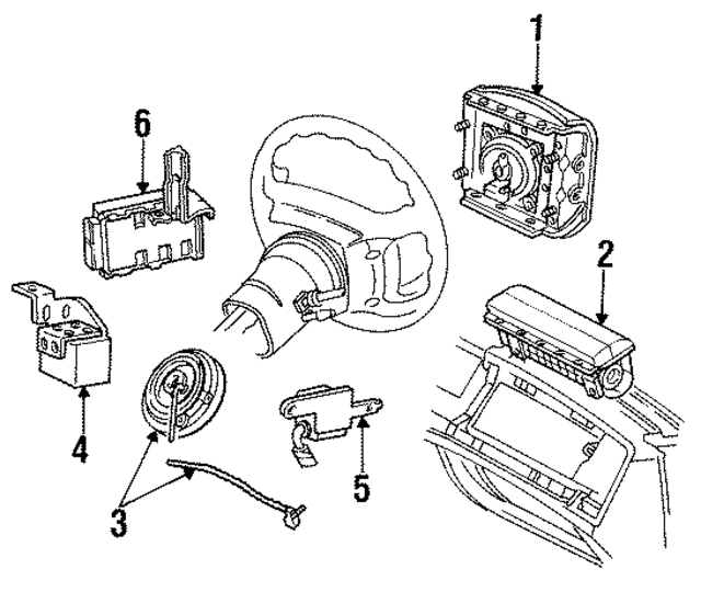 F5AZ54043B13A - Electrical: Driver Air Bag for Ford Image