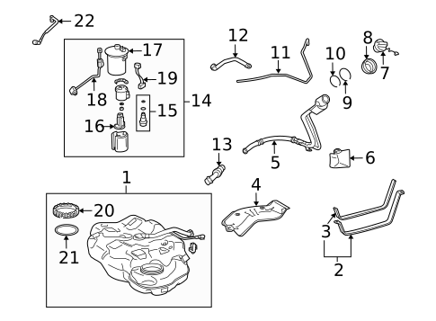 Fuel System Components for 2010 Lexus HS250h #0