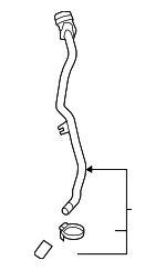 16117244035 - Fuel System: Filler Pipe for BMW Image