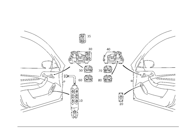 2208219858 - Electrical System: Switch for Mercedes-Benz Image image
