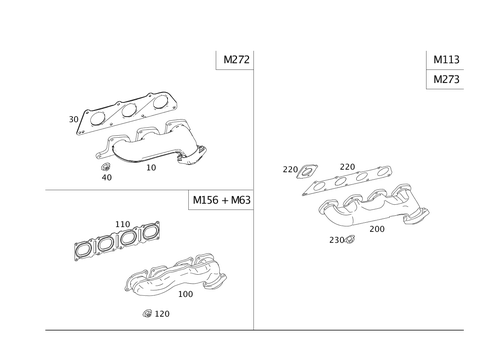 Exhaust Manifold for 2006 Mercedes-Benz ML500 #0