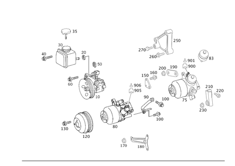 Power Steering Pump for 2002 Mercedes-Benz SL600 #0