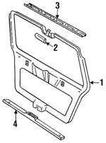5DF68LD5 - Body: Lift Gate Trim for Jeep: Grand Cherokee, Grand Wagoneer Image