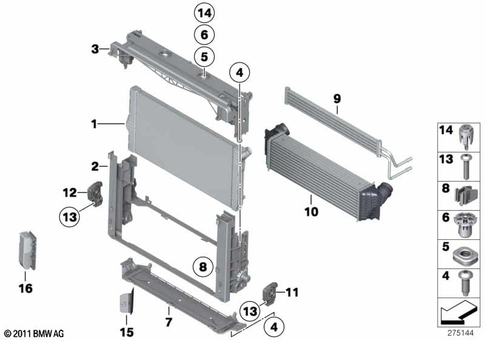 Radiator for 2014 BMW 535i #0