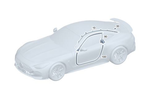 Head Side Air Bag, Door Edge Guard for 2026 Mercedes-Benz AMG GT 63 Pro #0