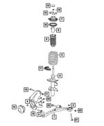 5168111AF - : Front Suspension Strut, Left for Mopar Image