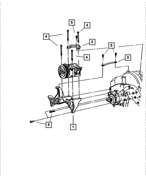Air Conditioning Compressor Mounting for 2003 Dodge Dakota #0