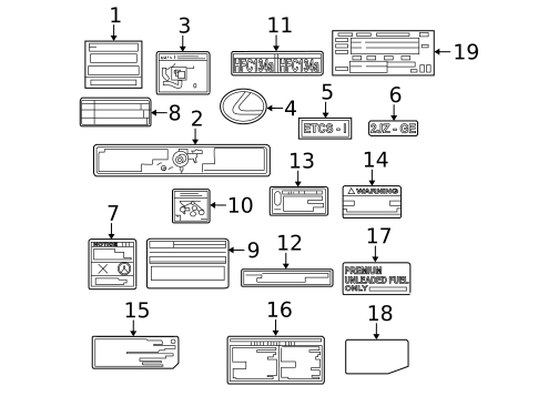 Labels for 2002 Lexus GS430 #0