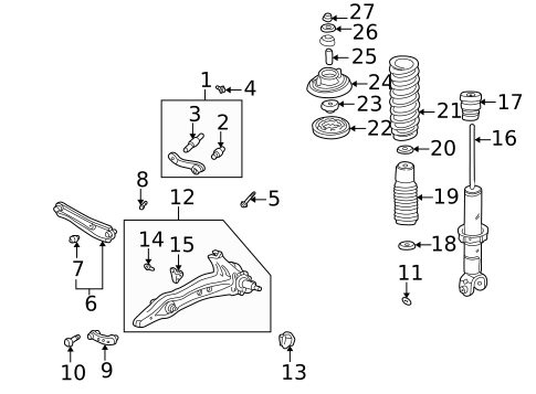 Rear Suspension for 1998 Honda Civic #0