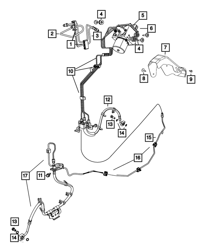« 52128416AA – Brakes : Tube De Frein Agrafe pour Mopar Image »