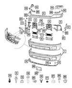 68055092AA - Frame, Bumper and Fascia: Hex Flange Head Bolt for Mopar Image